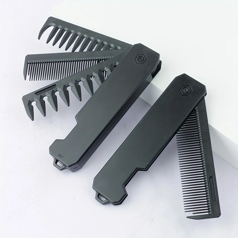 Men'S Grooming Organizer - Składany grzebień do brody 3 w