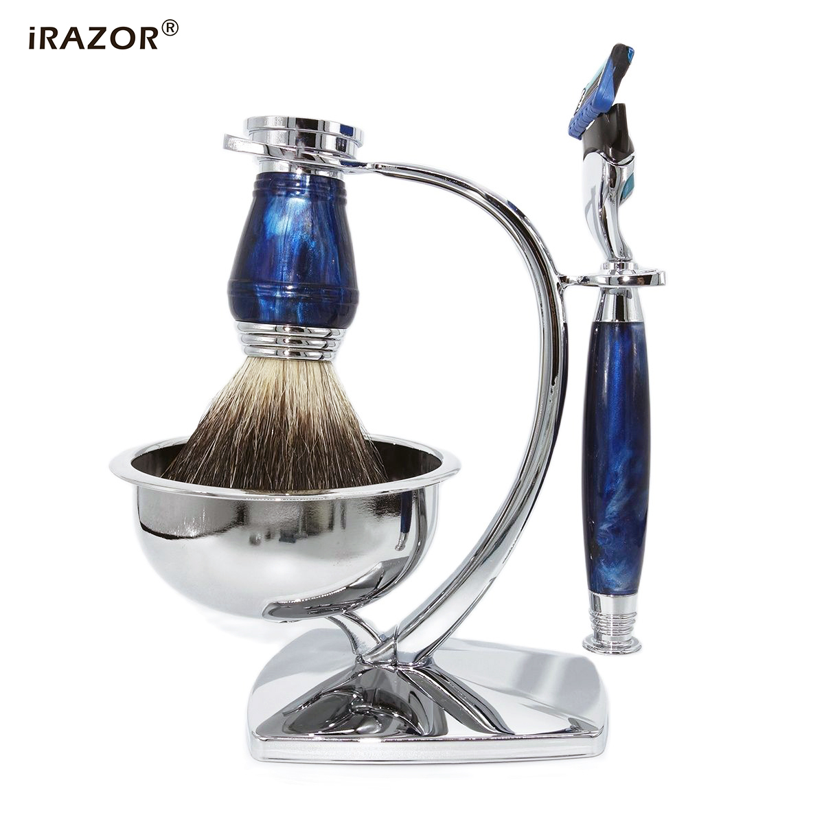 iRAZOR Royal Blue Luksusowy Ze – Men'S Grooming Razor Kit recenzja i cena